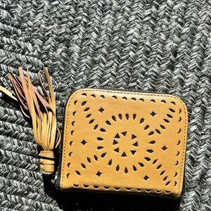 Cleobella tan leather wallet